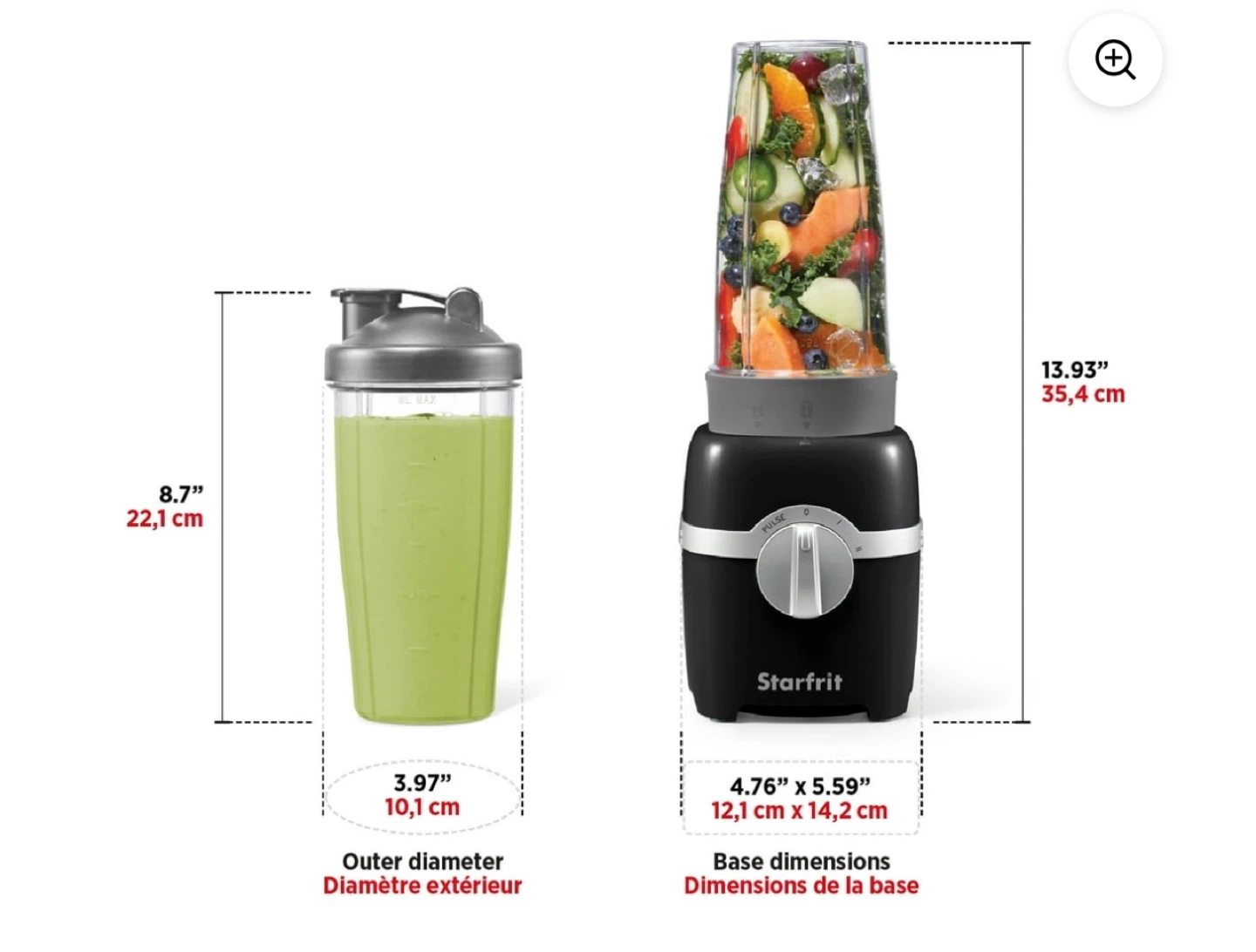 Starfrit 28 oz Blender Cups with Lids and Blades - photo 4