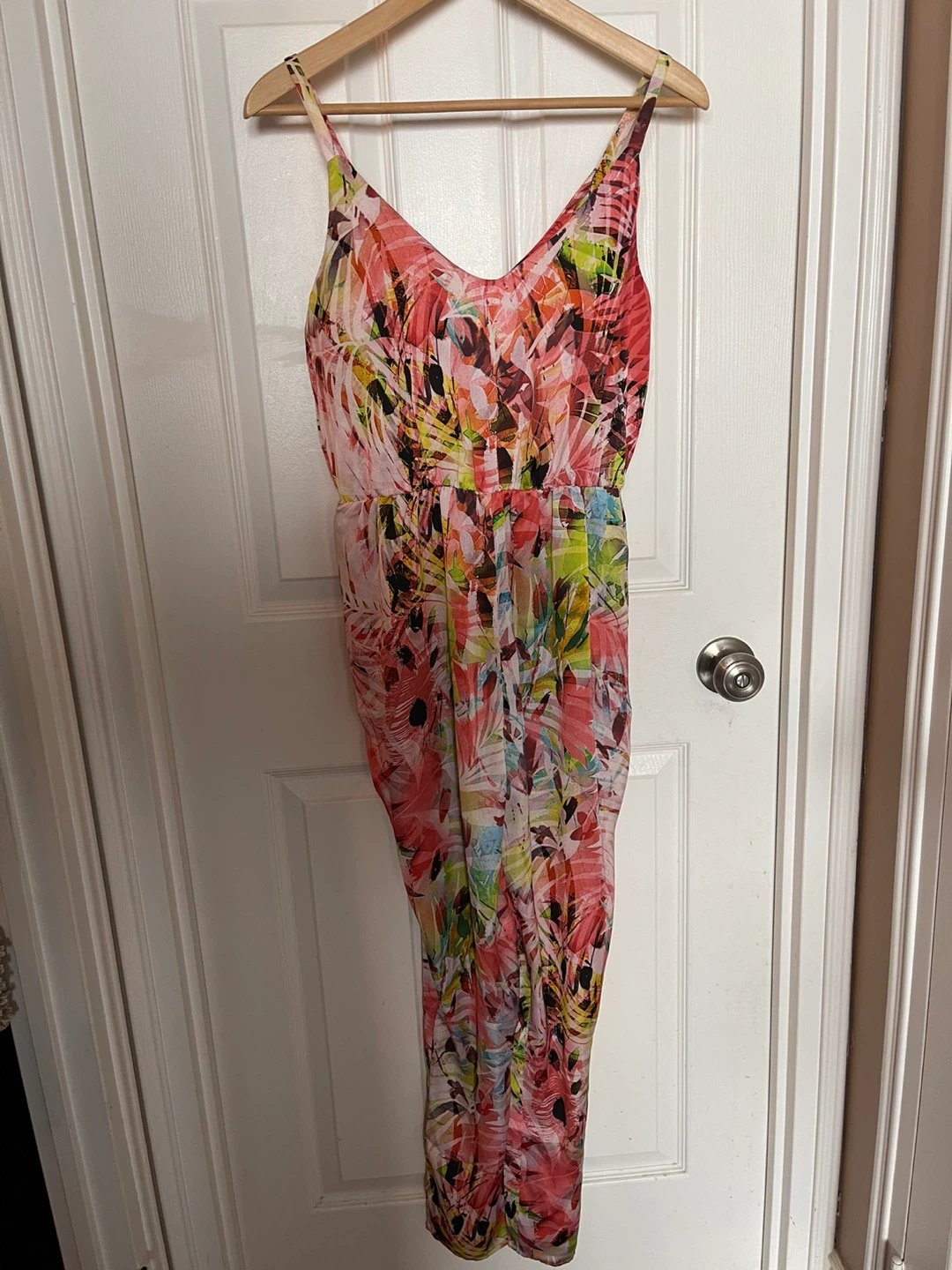 Vibrant Floral Print Maxi Jumpsuit