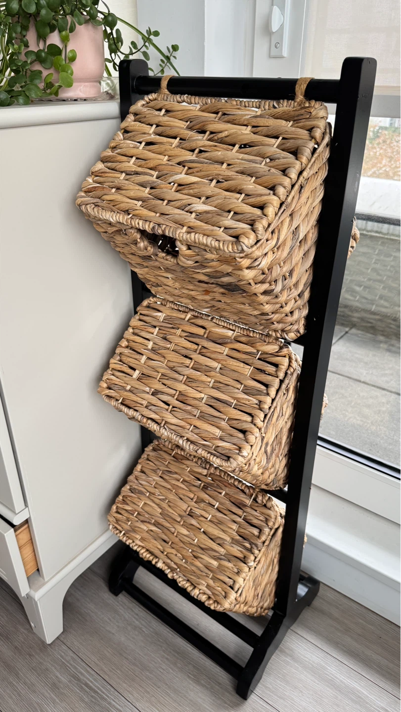Woven Storage Unit with 3 Baskets - photo 2