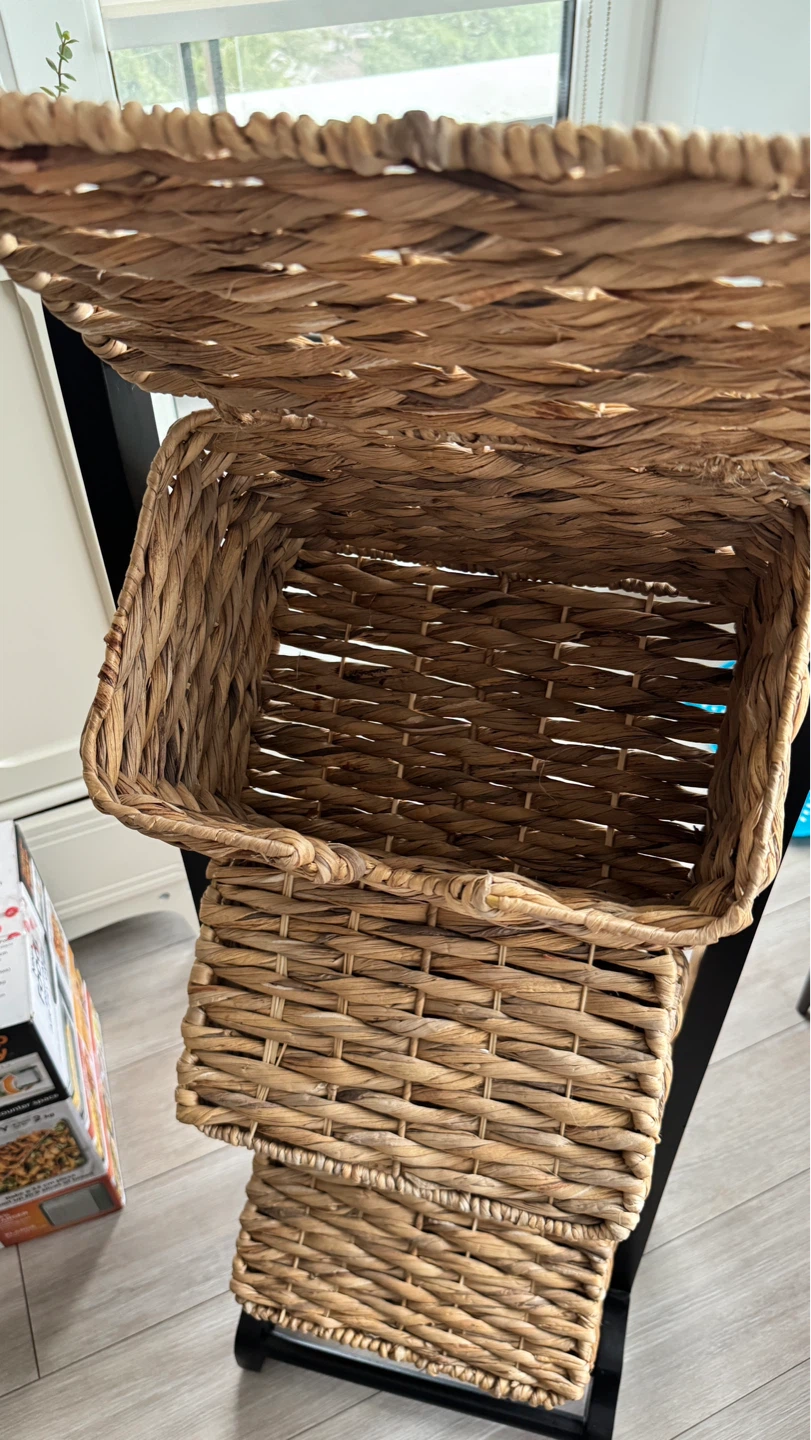 Woven Storage Unit with 3 Baskets - photo 3