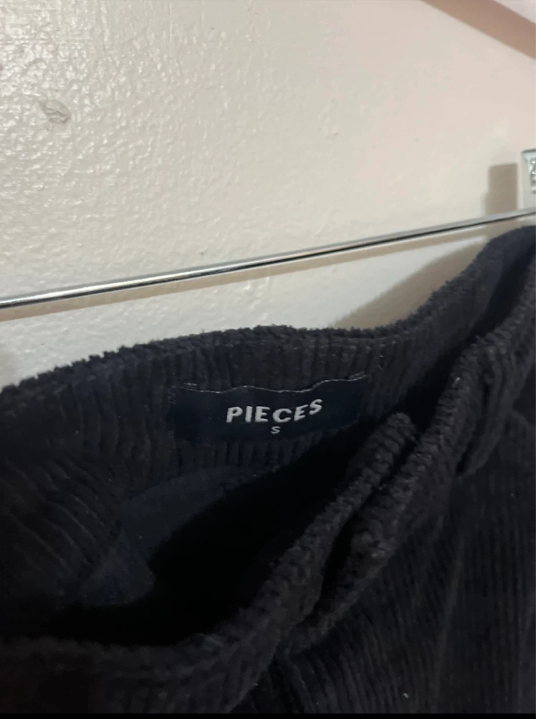 Pieces Black Corduroy Mini Skirt Size S - photo 3