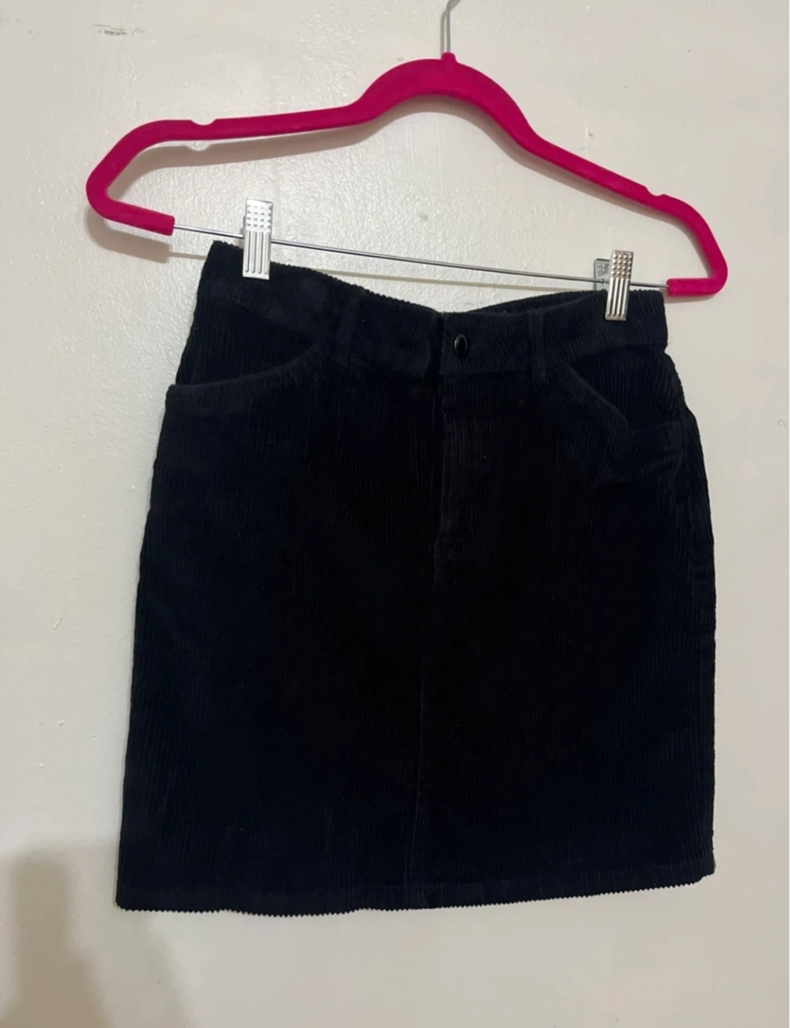 Pieces Black Corduroy Mini Skirt Size S