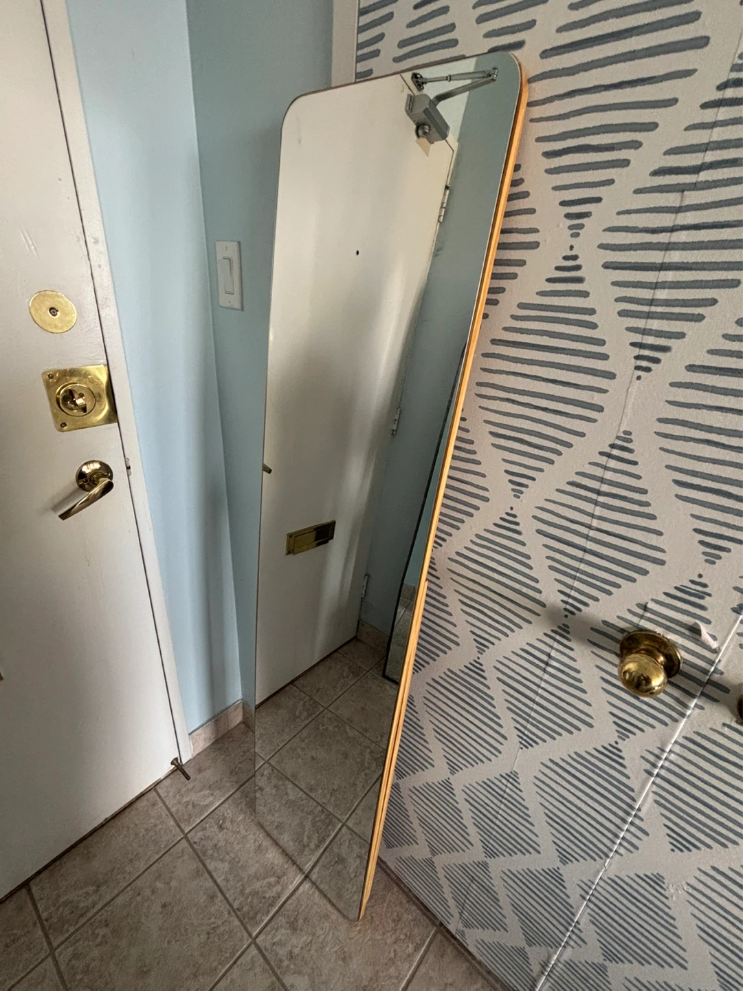 Full Length Standing Mirror with Wood Frame - photo 2