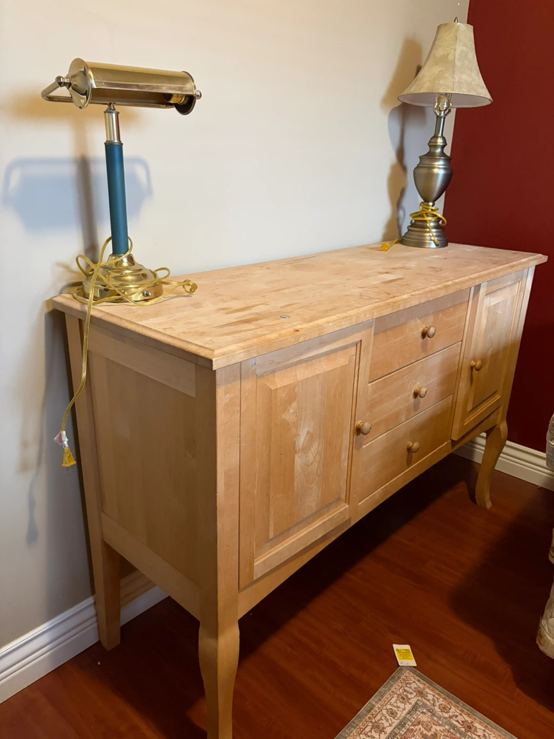 Light Wood Dresser or Sideboard with Drawers and Cabinets