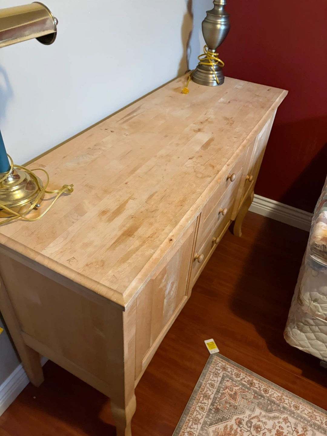 Light Wood Dresser or Sideboard with Drawers and Cabinets - photo 3