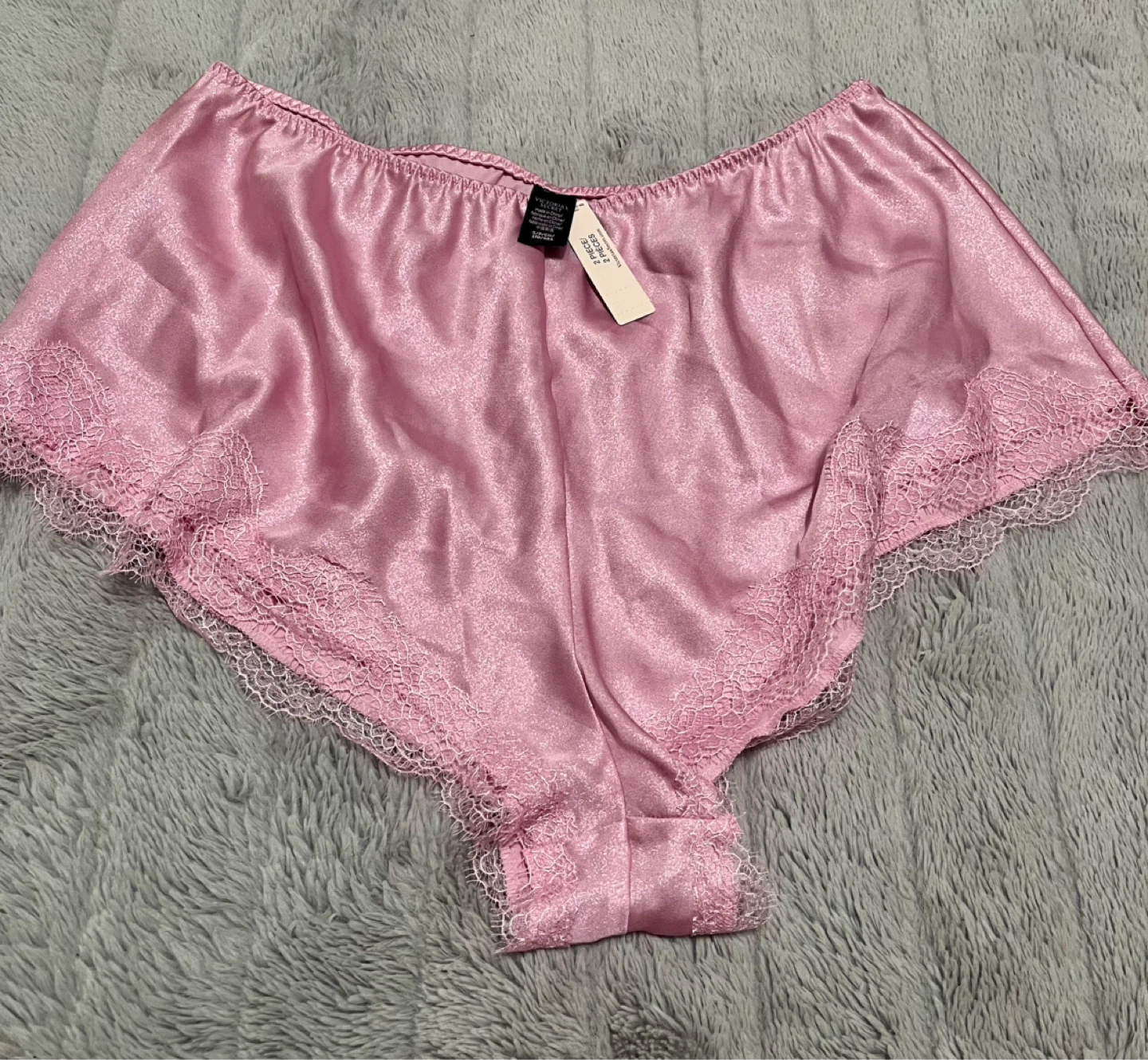 Victoria's Secret Pink Lace Trim Cami & Shorts Pajama Set Small - photo 3
