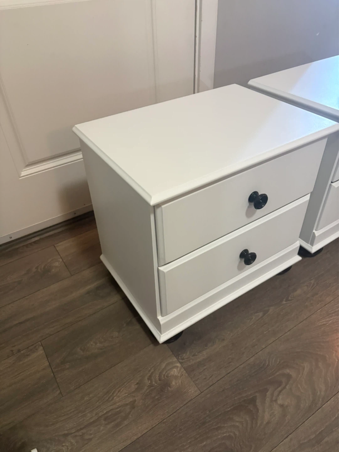 White 2-Drawer Nightstands (Set of 2) - photo 3