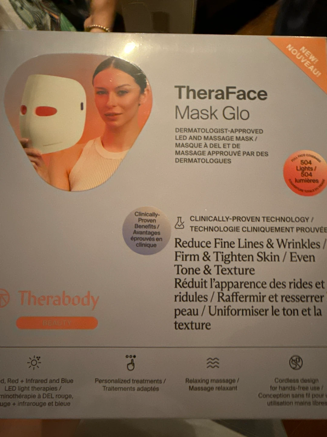 Therabody TheraFace Mask Glo LED and Massage Mask