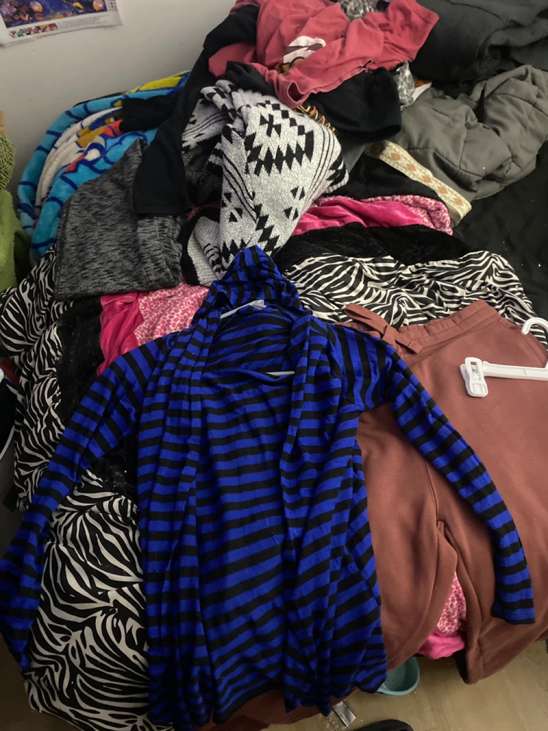 Blue and Black Striped Cardigan