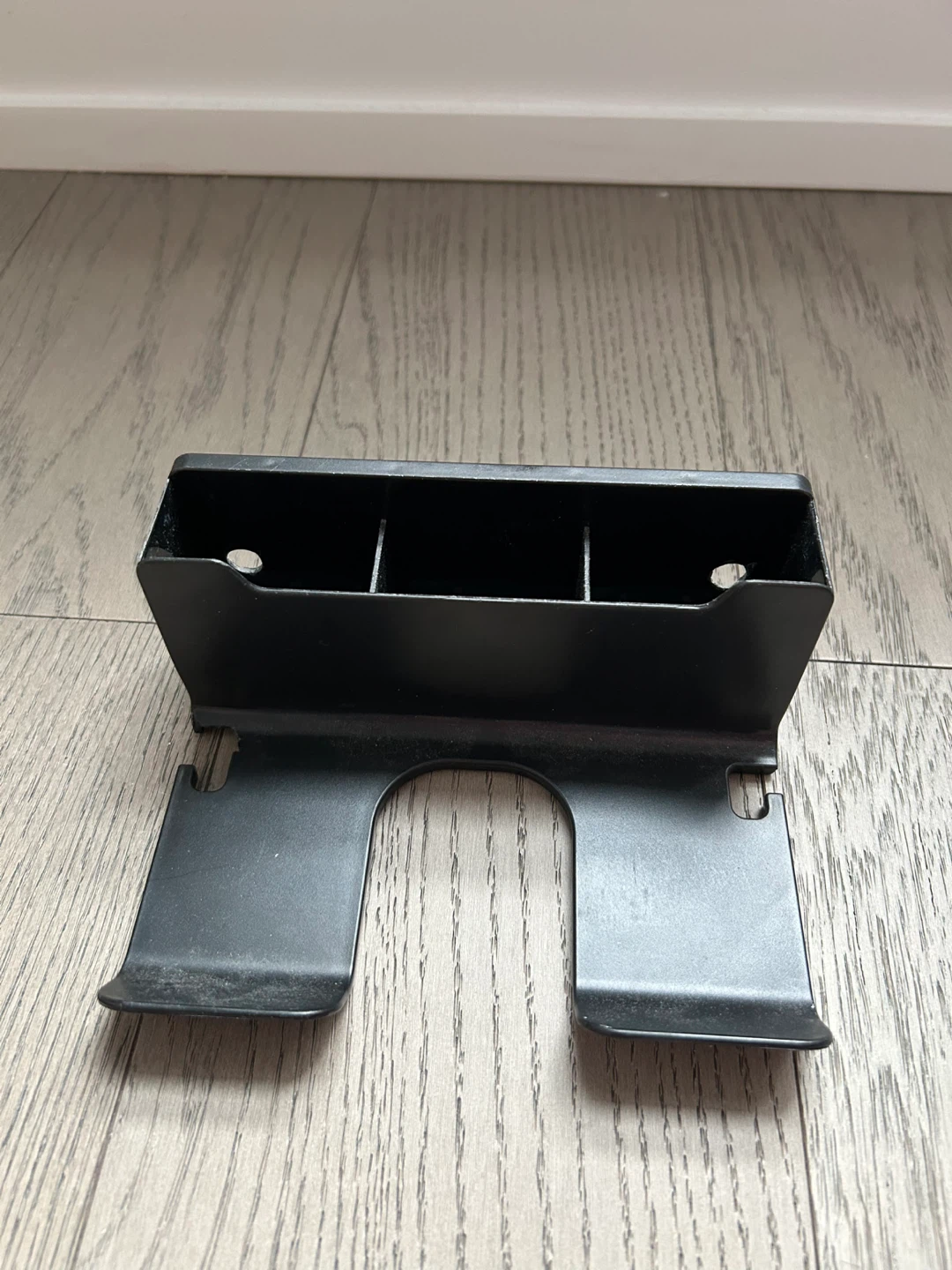Preowned Black Metal Wall Mount Holder organizing small items