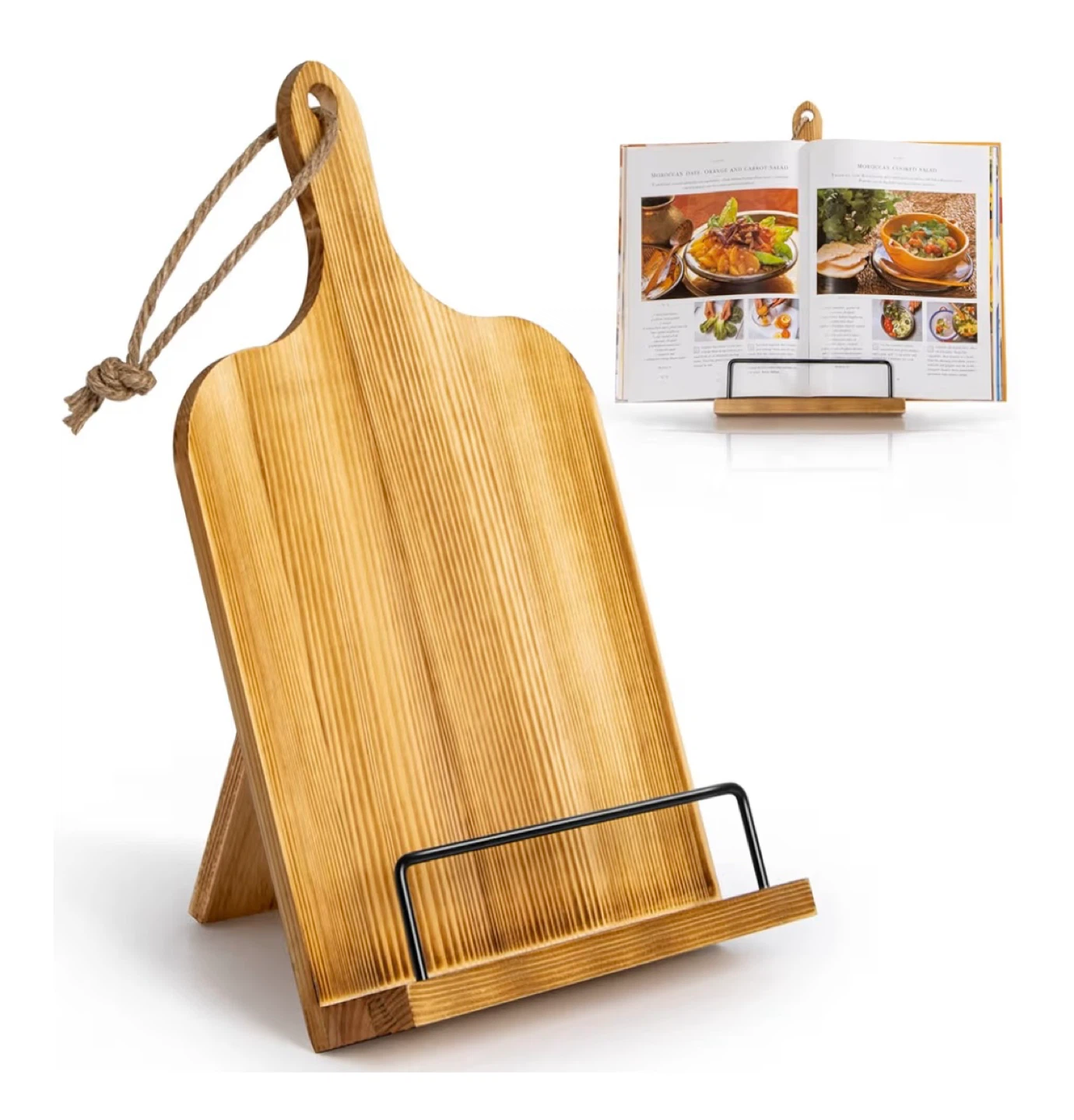 Adjustable Wooden Recipe Book Stand - photo 3