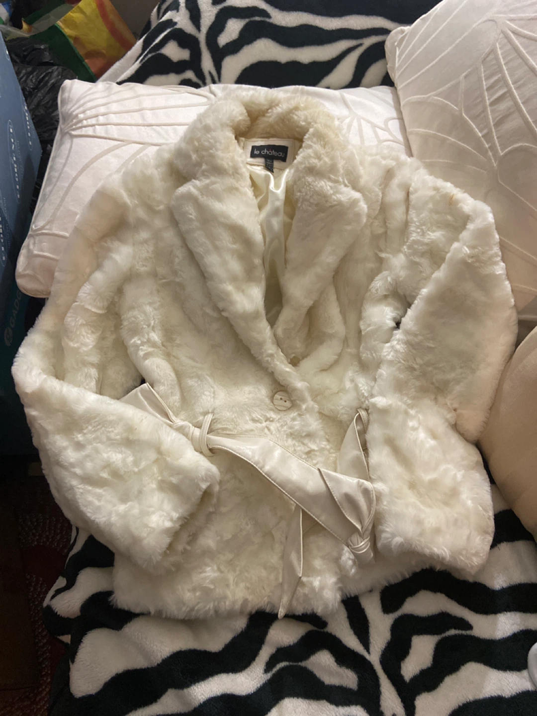 White Faux Fur Jacket