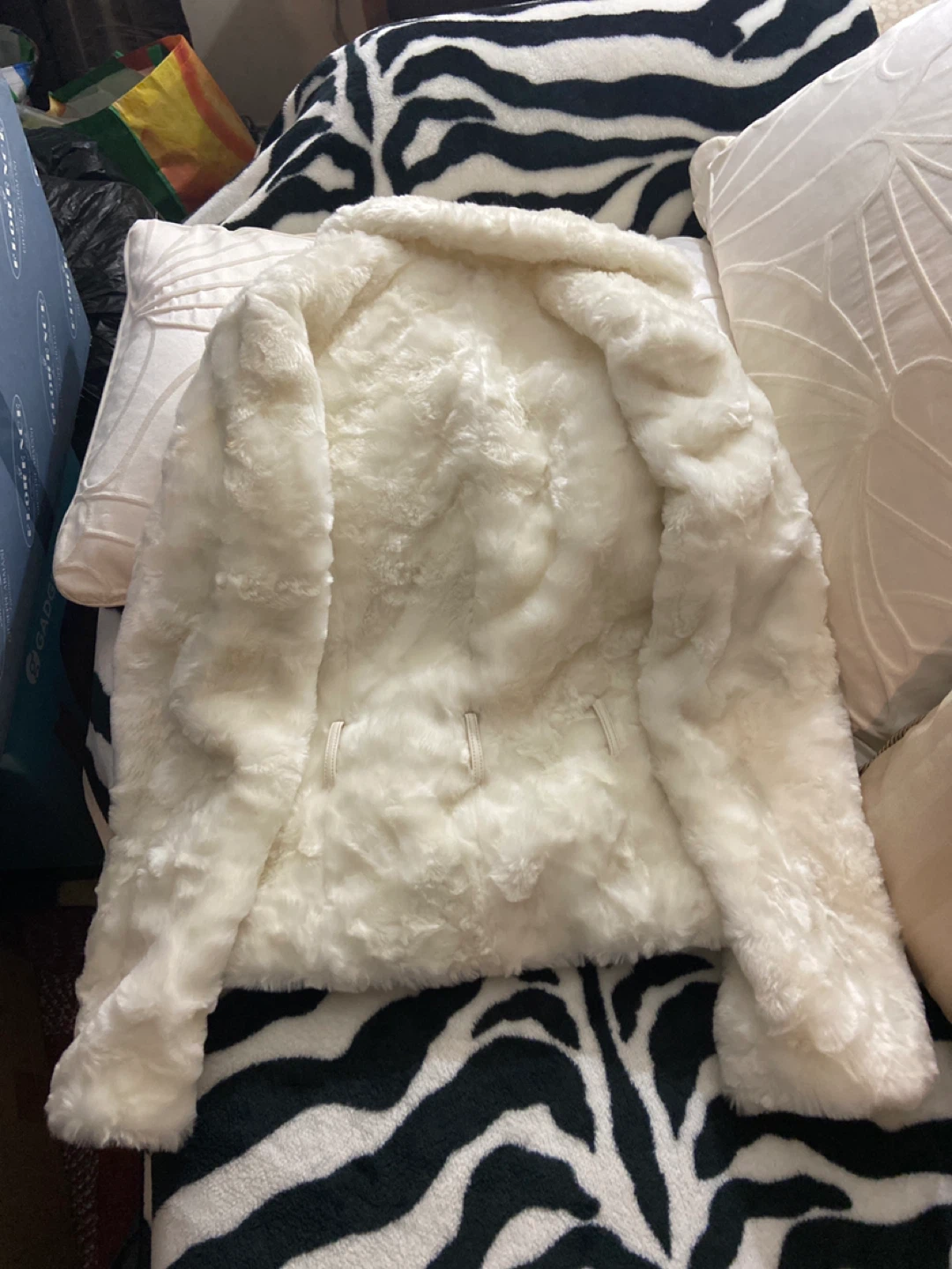 White Faux Fur Jacket - photo 2