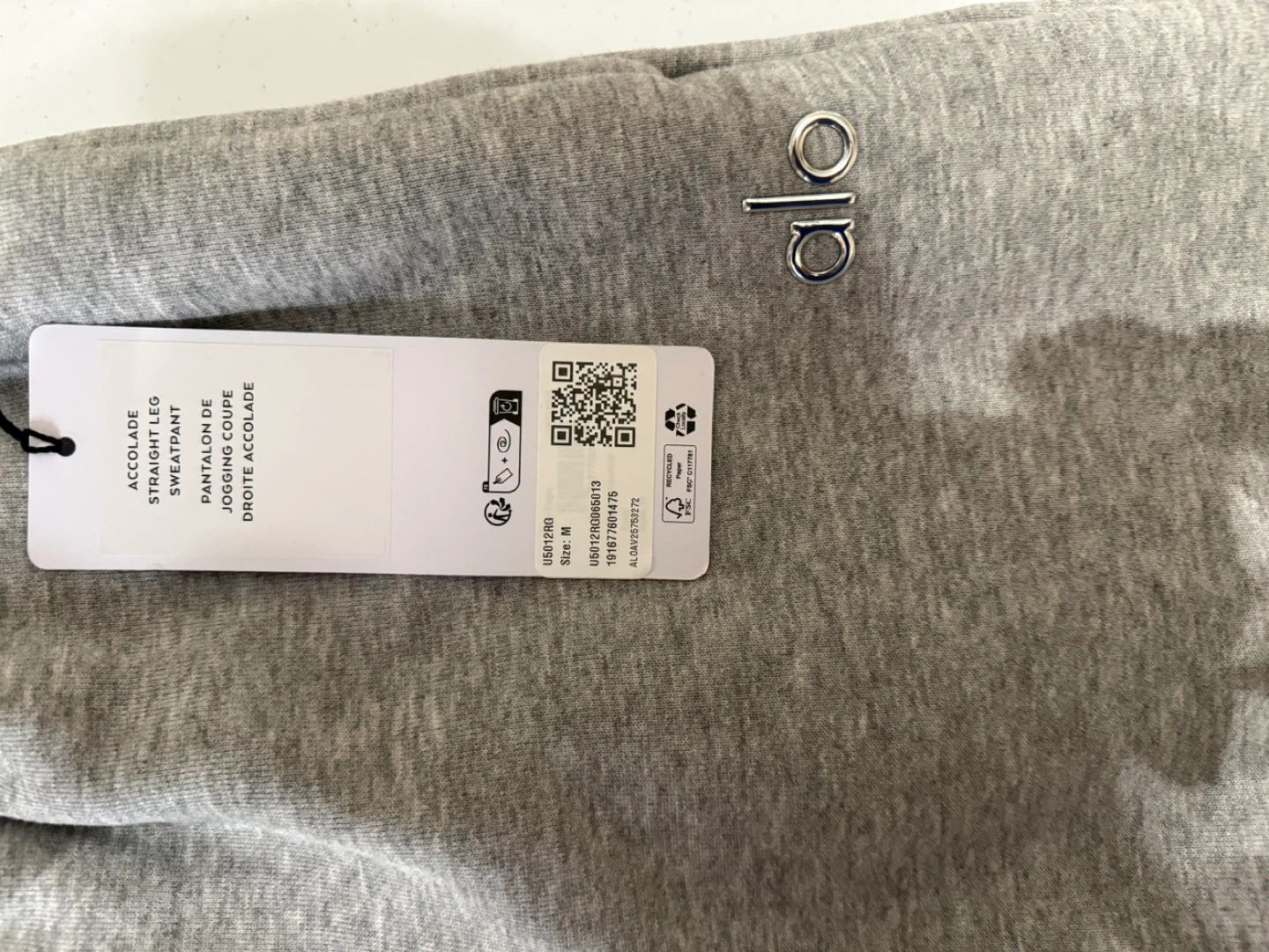 Alo Accolade Straight Leg Sweatpant - Grey, Medium - photo 2