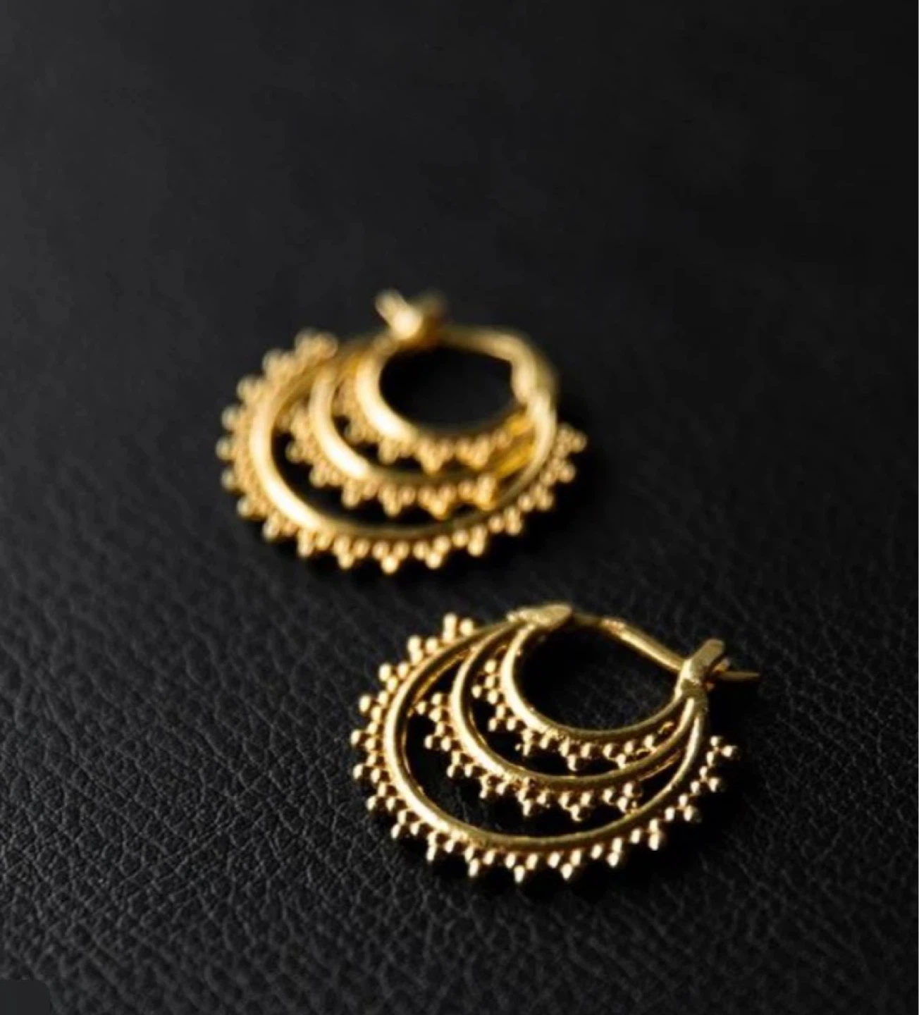 Satya Jewelry Gold Sun Hoop Earrings