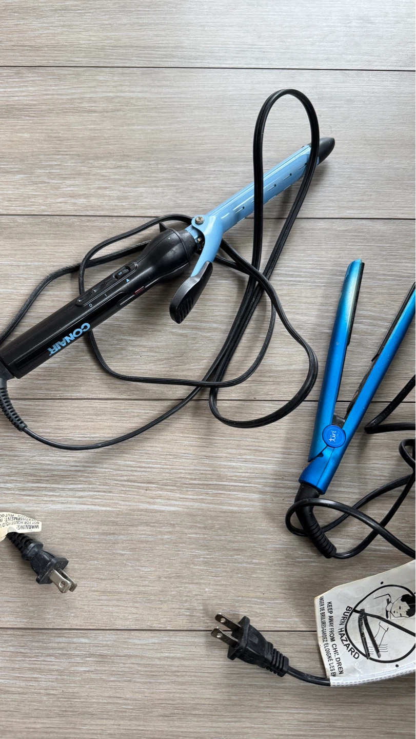 Conair Curling Wand and Mini Flat Iron - Blue