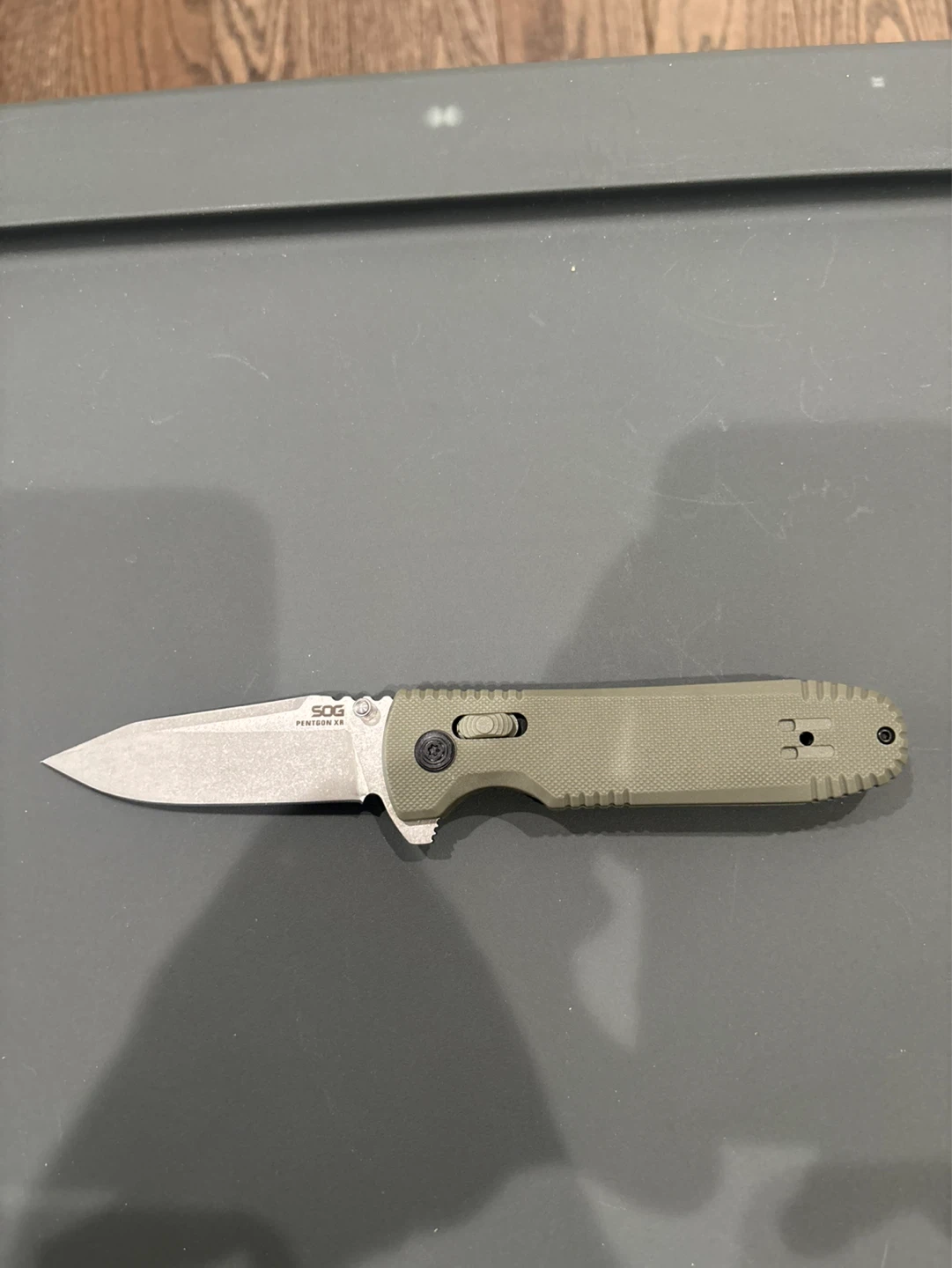 SOG Pentagon XR Folding Knife - Green - photo 2