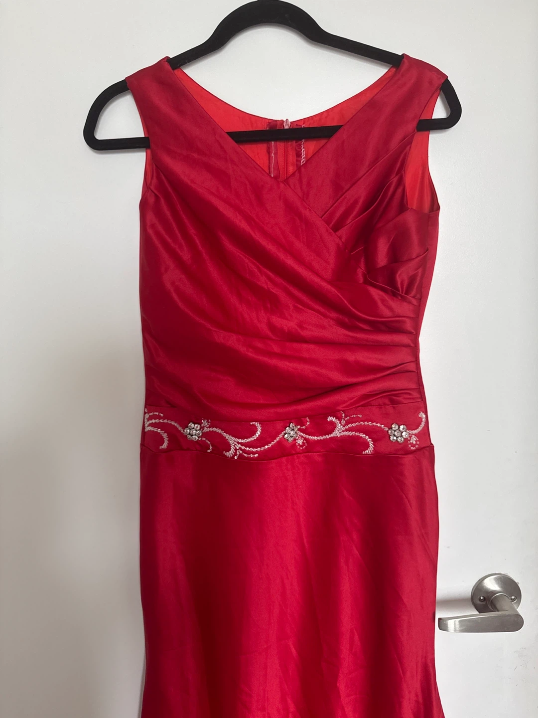 Red Beaded Formal Gown - photo 3