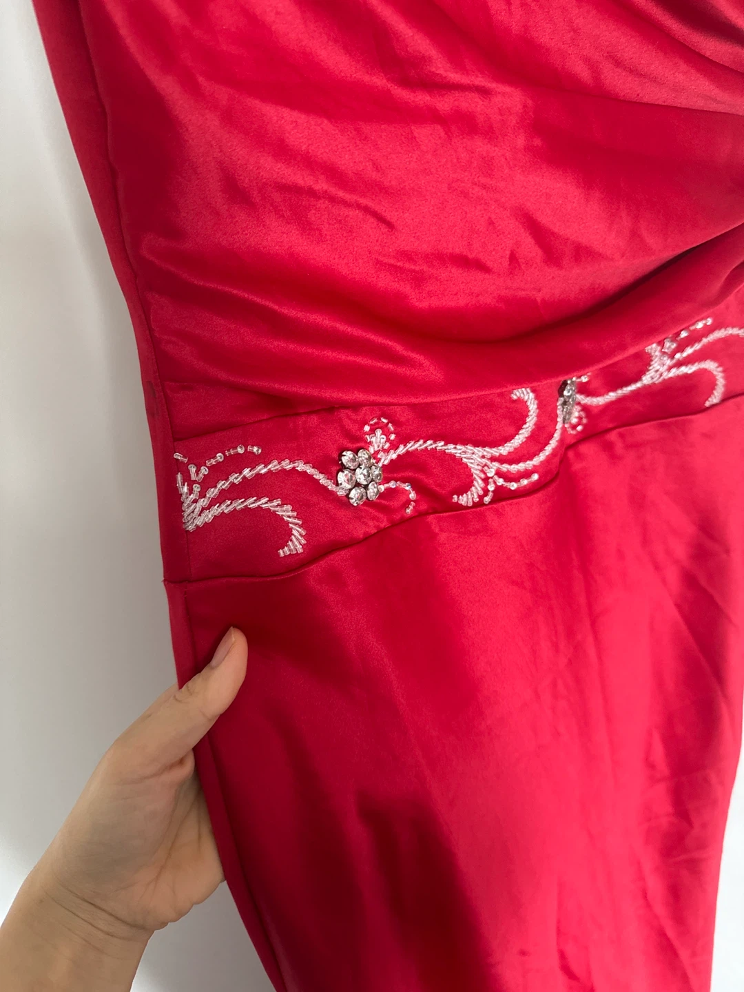 Red Beaded Formal Gown - photo 5