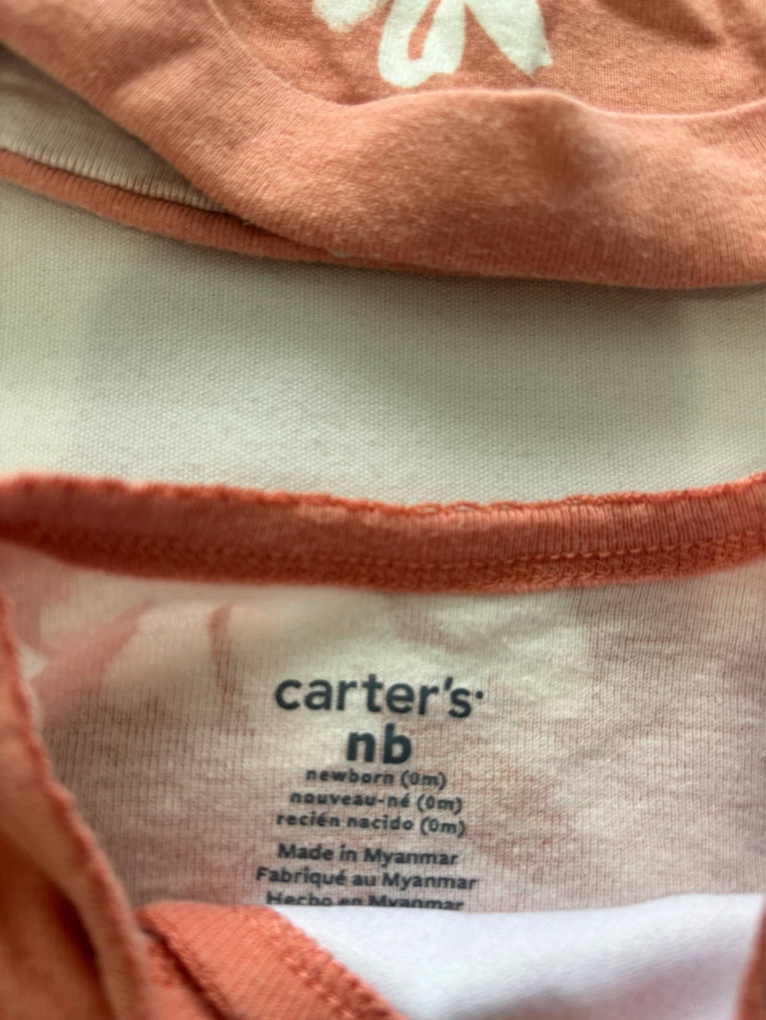 Carter's Newborn Floral Long Sleeve Sleepsuit and Hat Set - photo 2