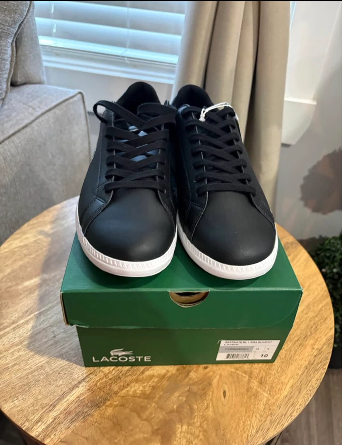 Lacoste Men's Black Sneakers - Size 10 - photo 3