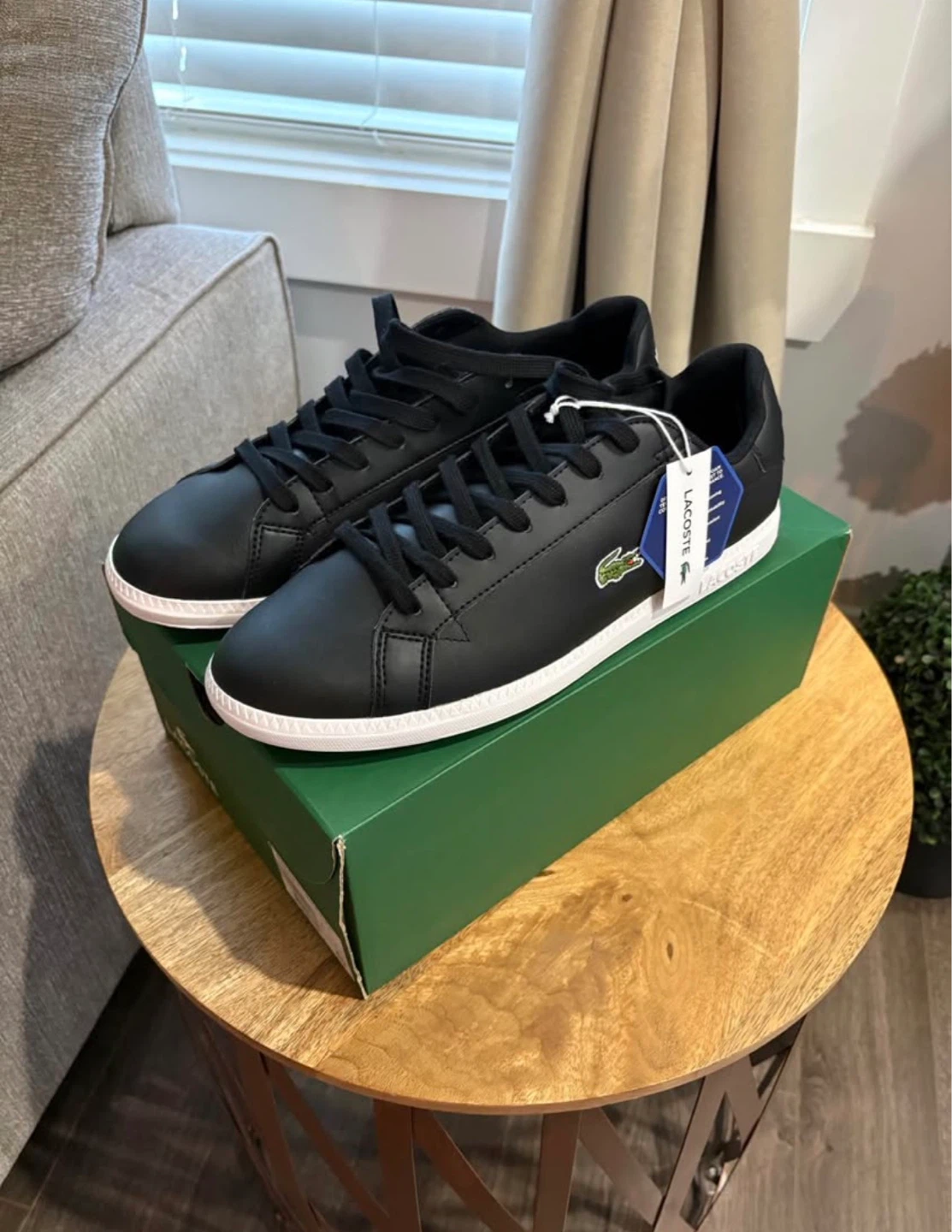 Lacoste Men's Black Sneakers - Size 10