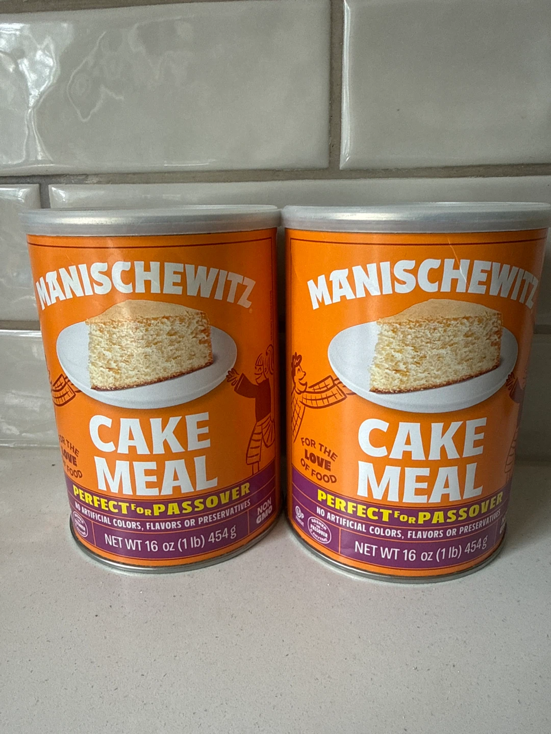 $2.50 ea New Manischewitz Cake Meal cans