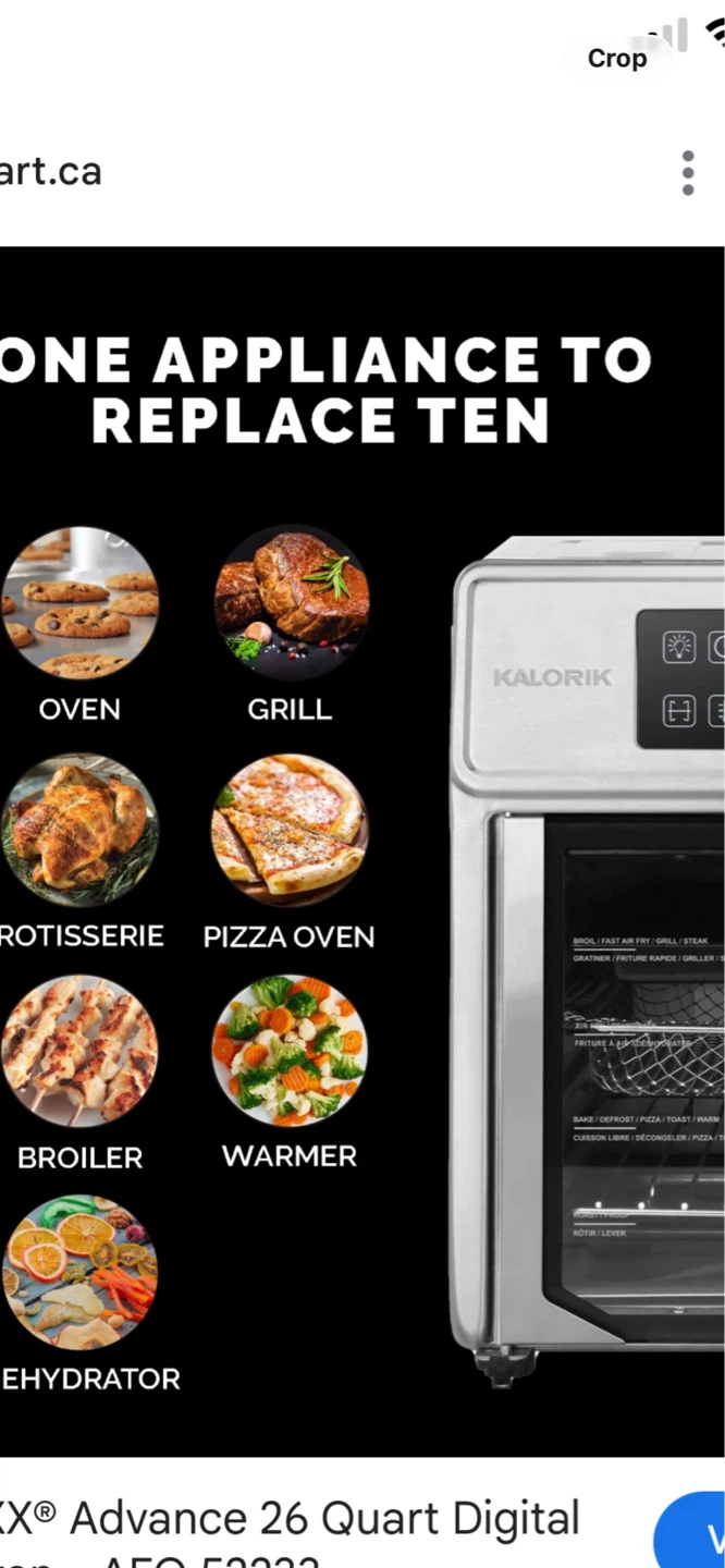 Kalorik Advance 26 Quart Digital Air Fryer Oven