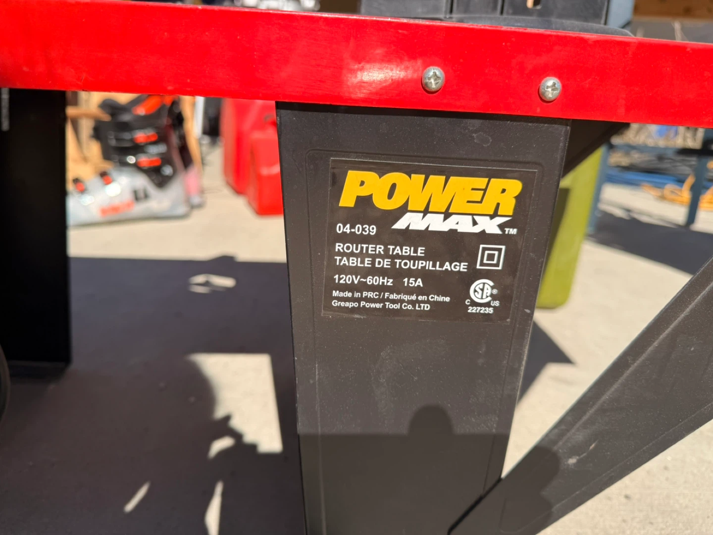 PowerMax Router Table 04-039 - photo 2