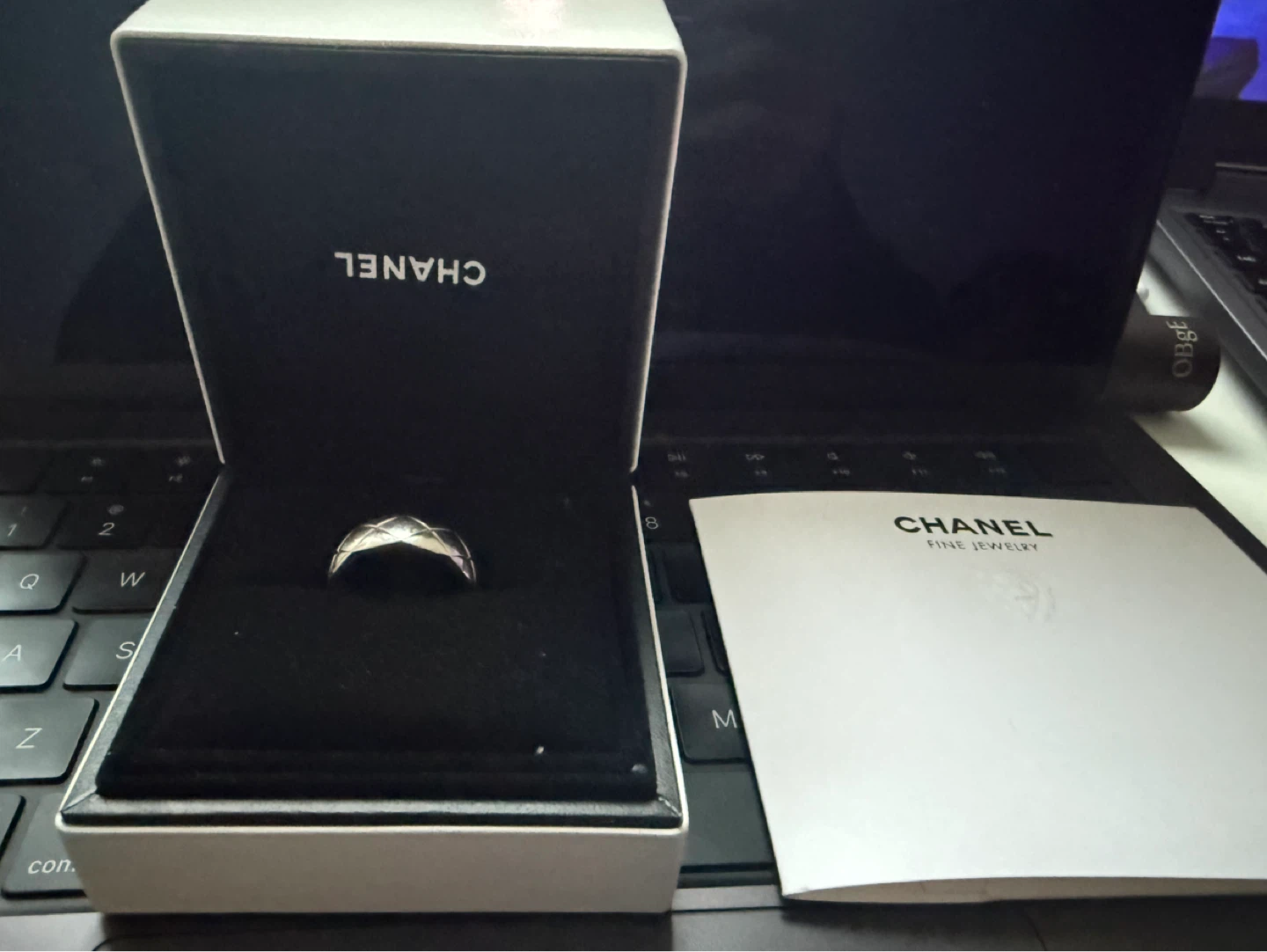 Chanel Coco crush ring 18K white gold Size 59 (Eu) or 8 3/4 (US)
