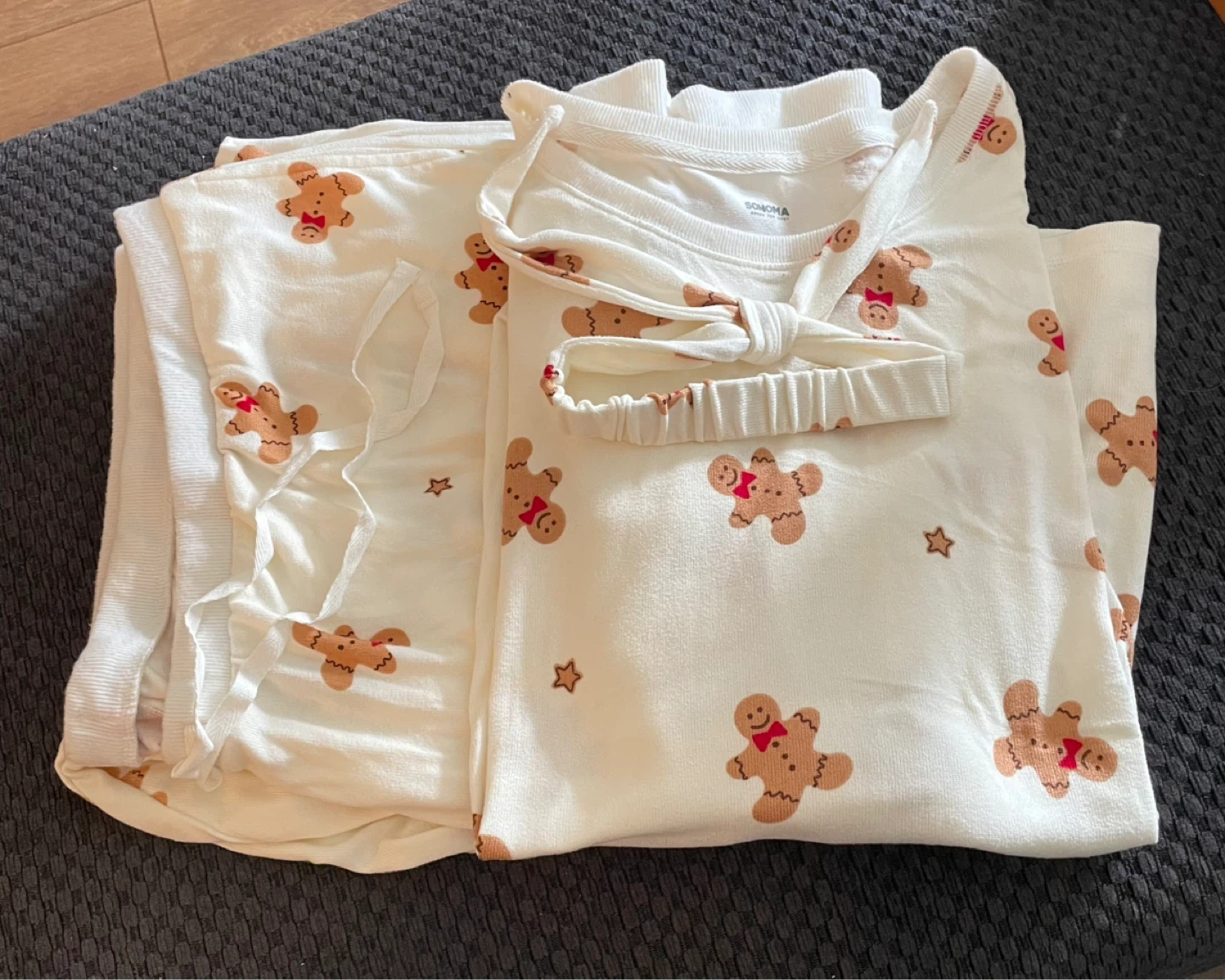 NEW Sonoma Gingerbread 3 piece Pajama Set 3XL - photo 2