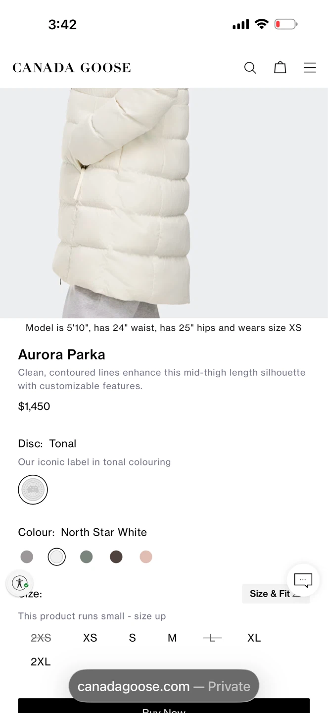 Canada Goose Aurora Parka - North Star White - XL - photo 5