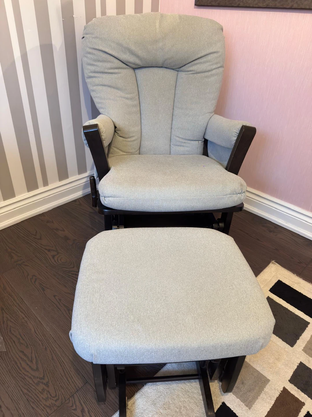 Glider Chair and Ottoman Set