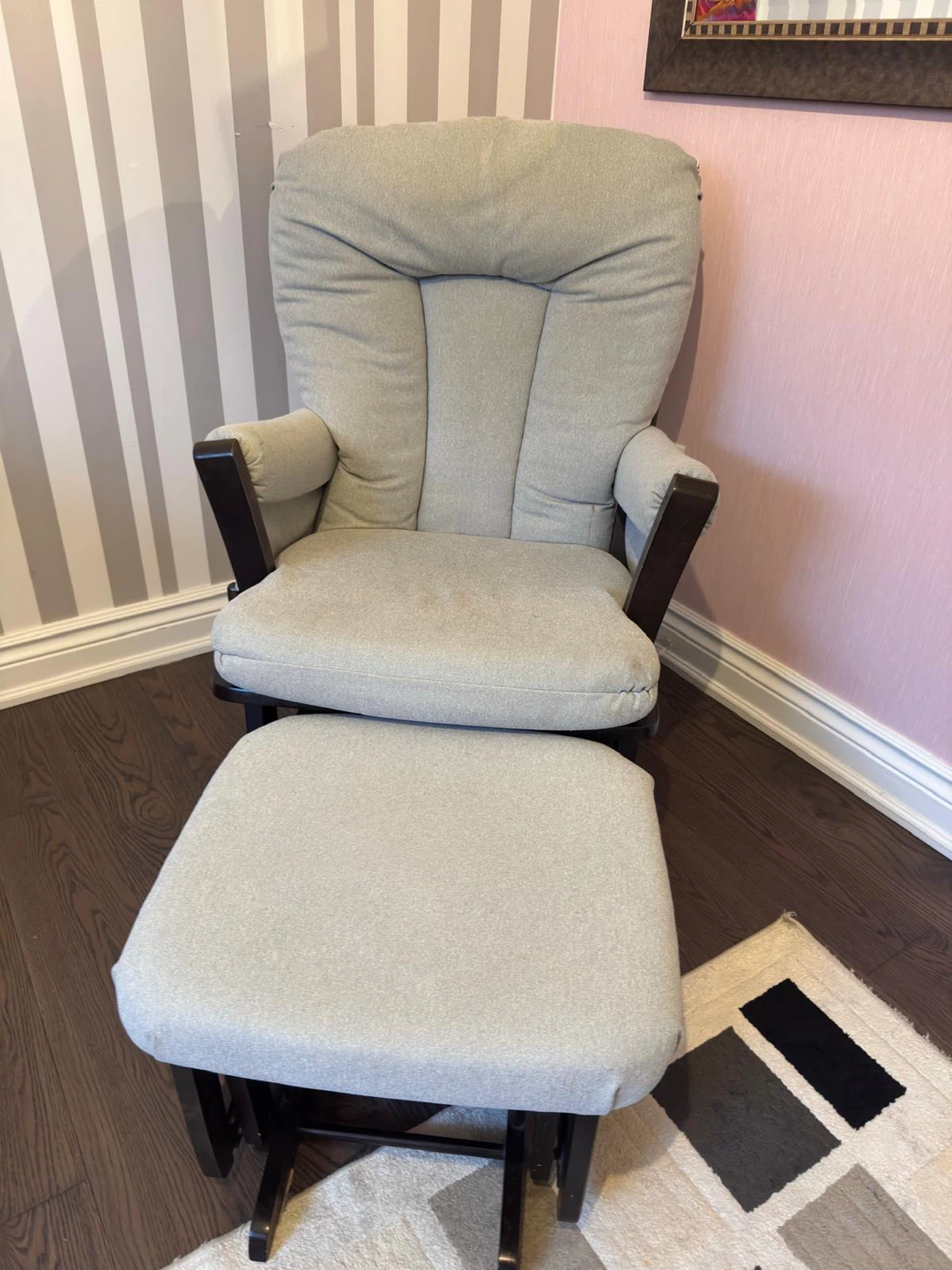 Glider Chair and Ottoman Set - photo 2