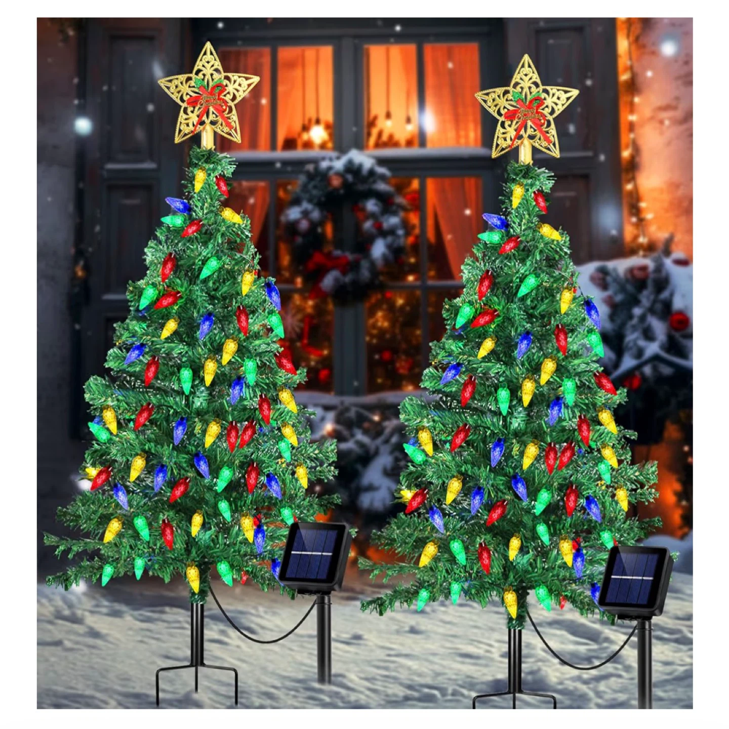 FREE Solar Artificial Christmas Tree Decoration
