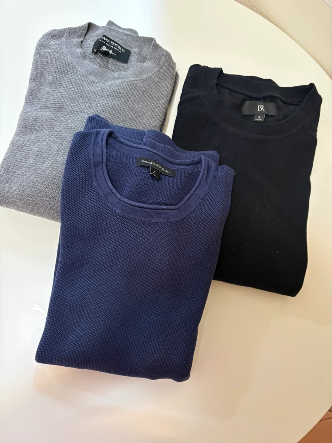3 Banana Republic Men’s (S) Crewneck Long Sleeves