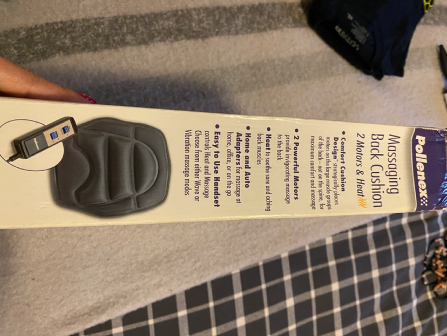 Pollenex Massaging Back Cushion with Heat - photo 3