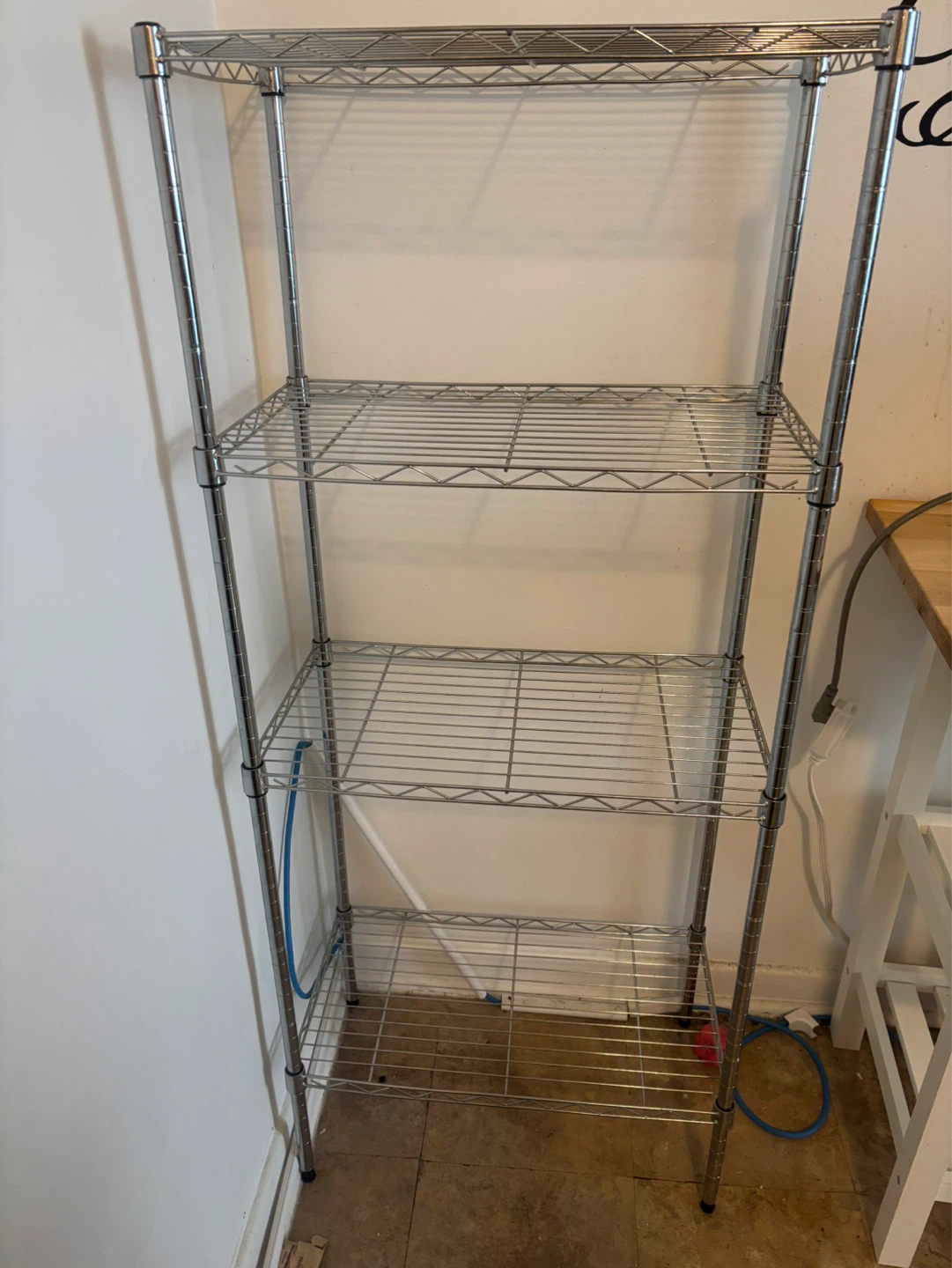 4-Tier Chrome Wire Shelving Unit