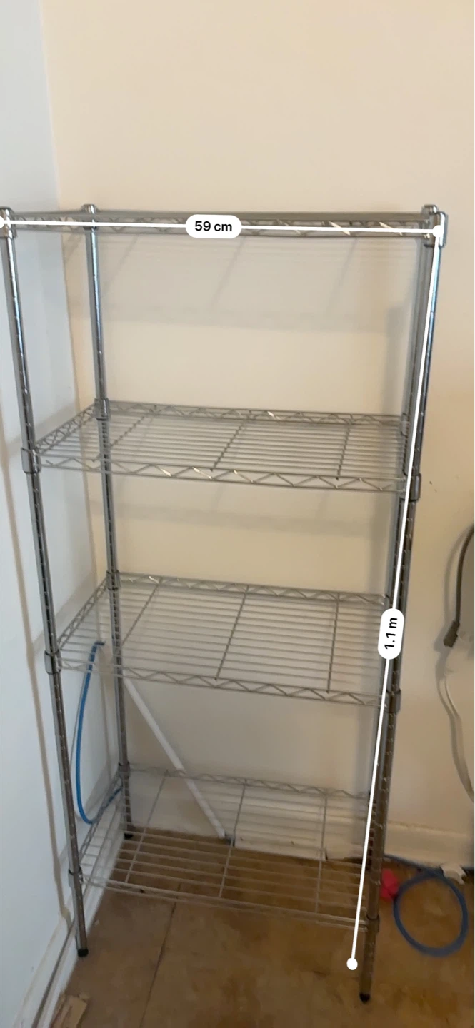 4-Tier Chrome Wire Shelving Unit - photo 2