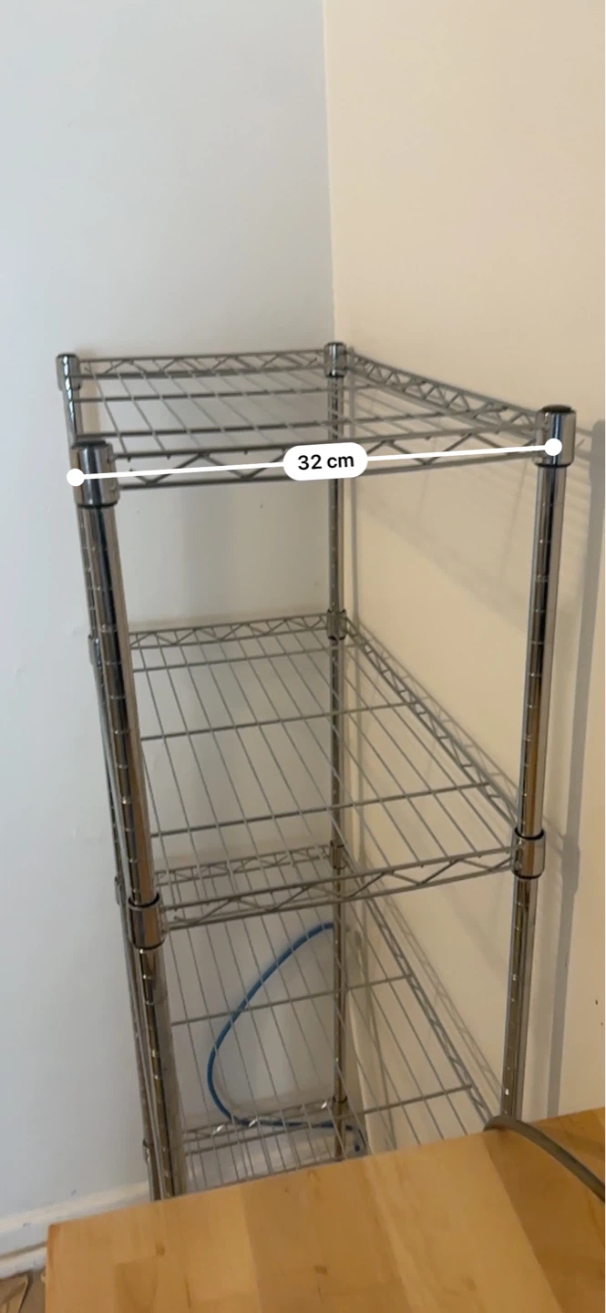 4-Tier Chrome Wire Shelving Unit - photo 3
