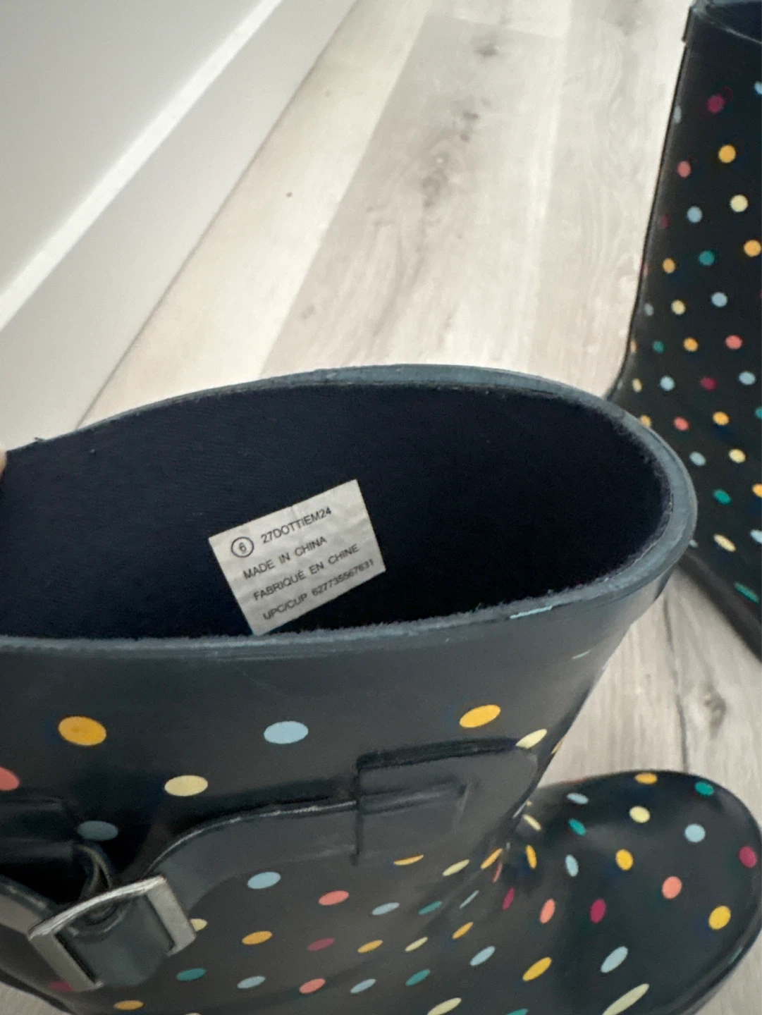 Joules Rain Boots Size 6 Polka Dot - photo 2
