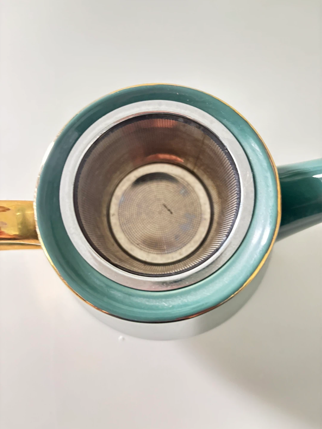 Teapot with Infuser - Emerald Green and Gold - photo 3
