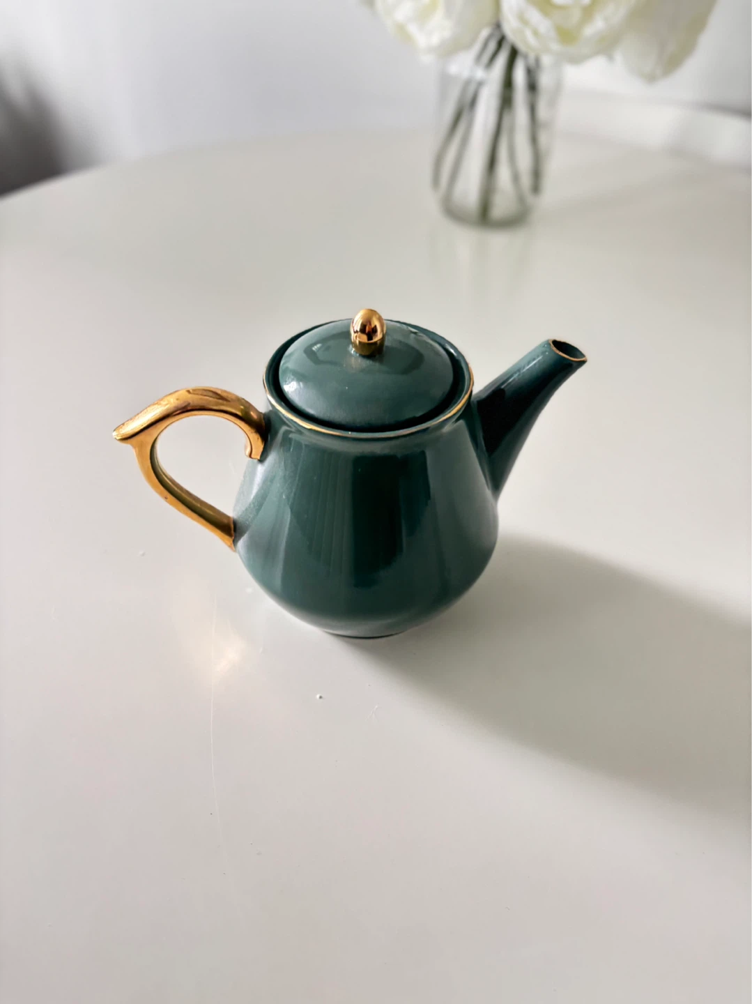 Teapot with Infuser - Emerald Green and Gold - photo 2