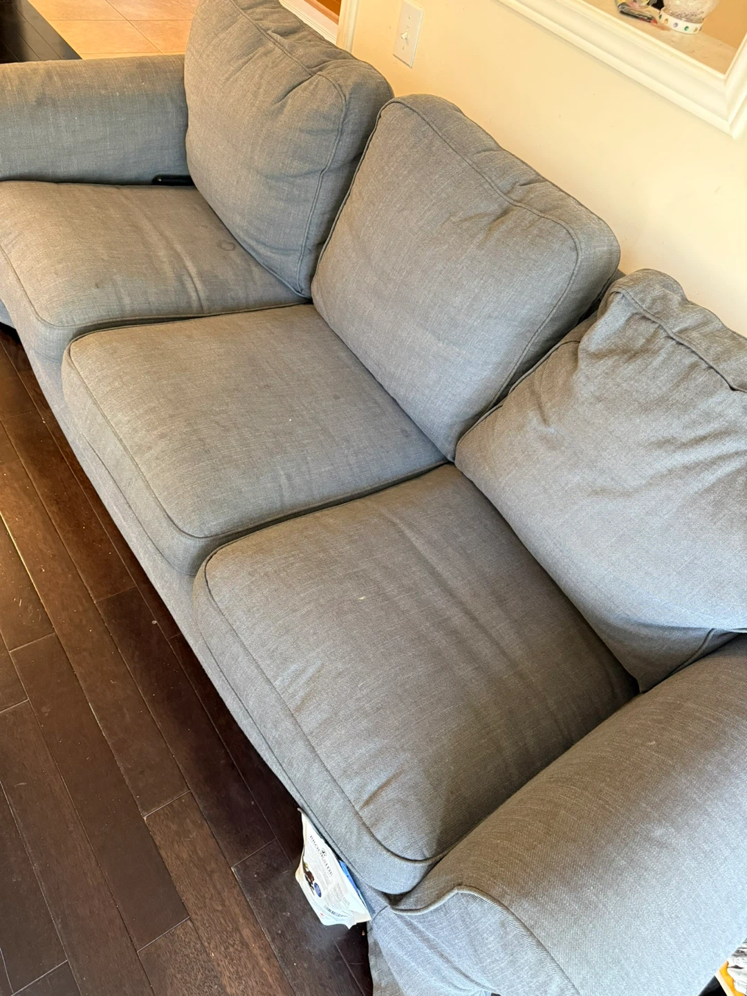Ikea Grey 3-Seater Sofa - photo 2