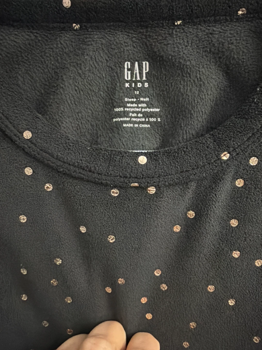 GAP Kids Black Polka Dot Sweatshirt Size 12 - photo 2