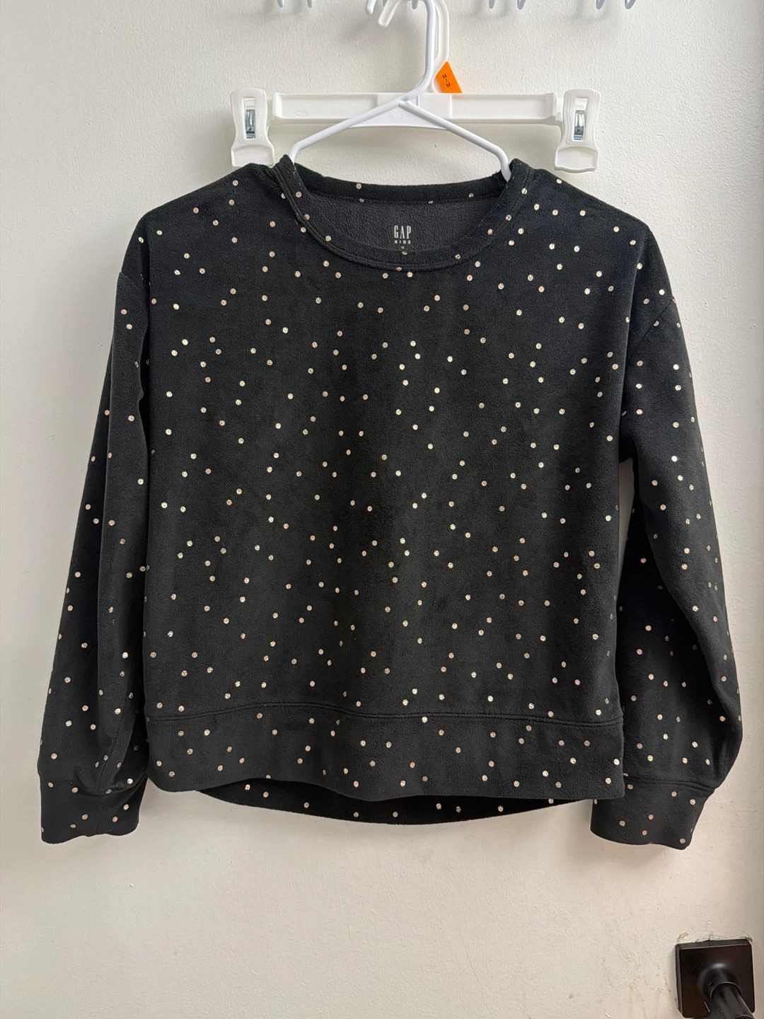GAP Kids Black Polka Dot Sweatshirt Size 12