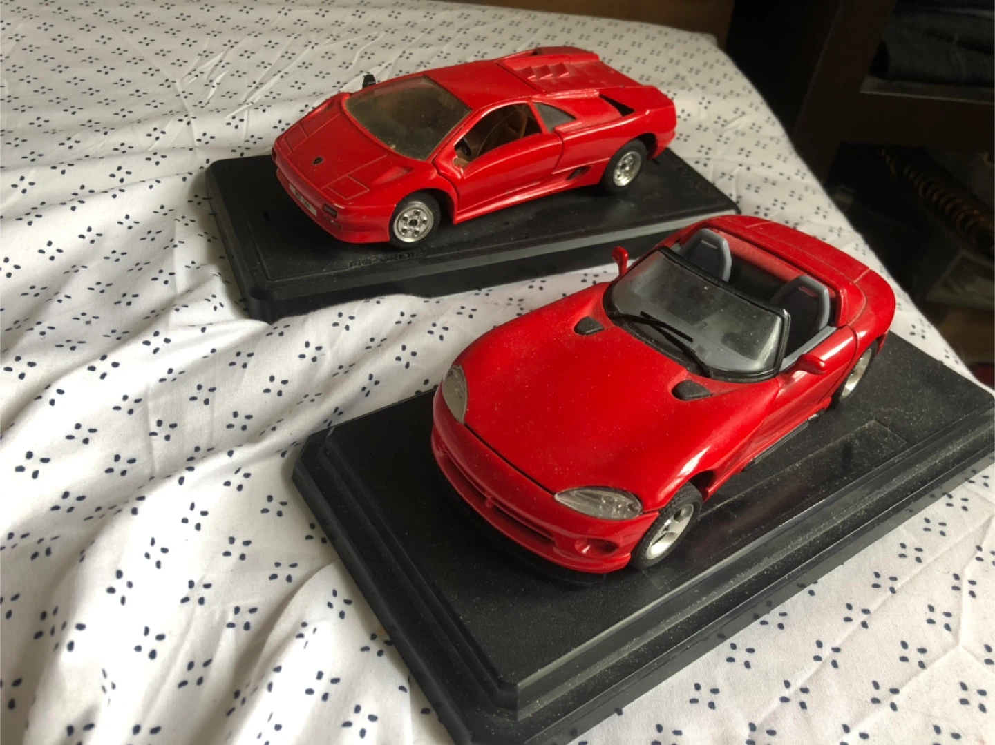 2 Red Diecast Model Cars