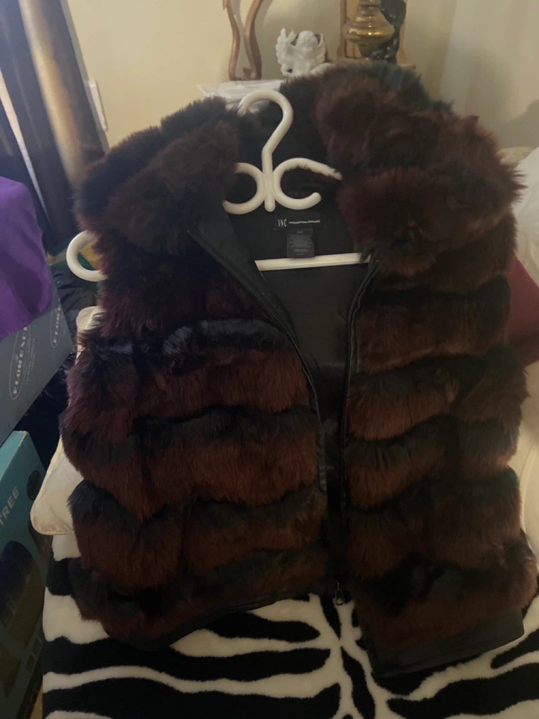INC International Concepts Faux Fur Vest
