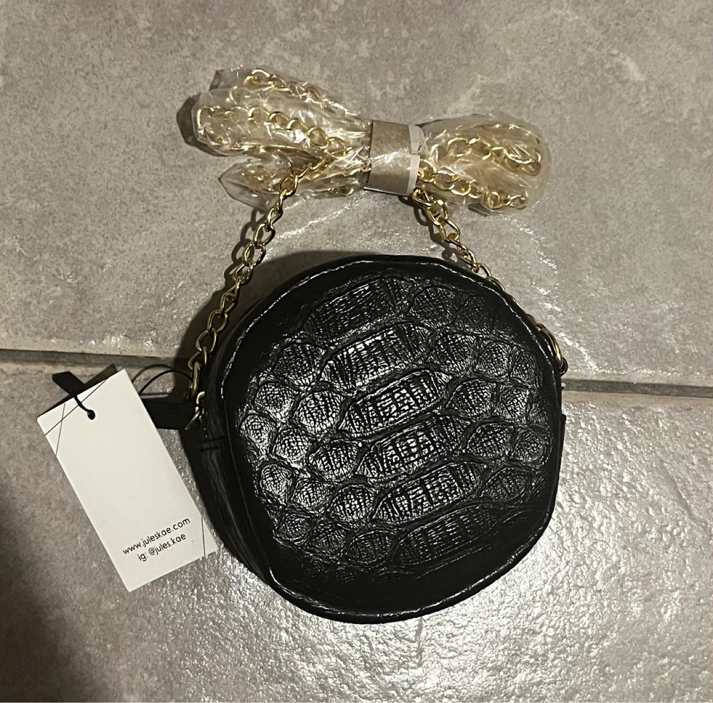 Jules Kae Lily Mini Crossbody - Black Snake