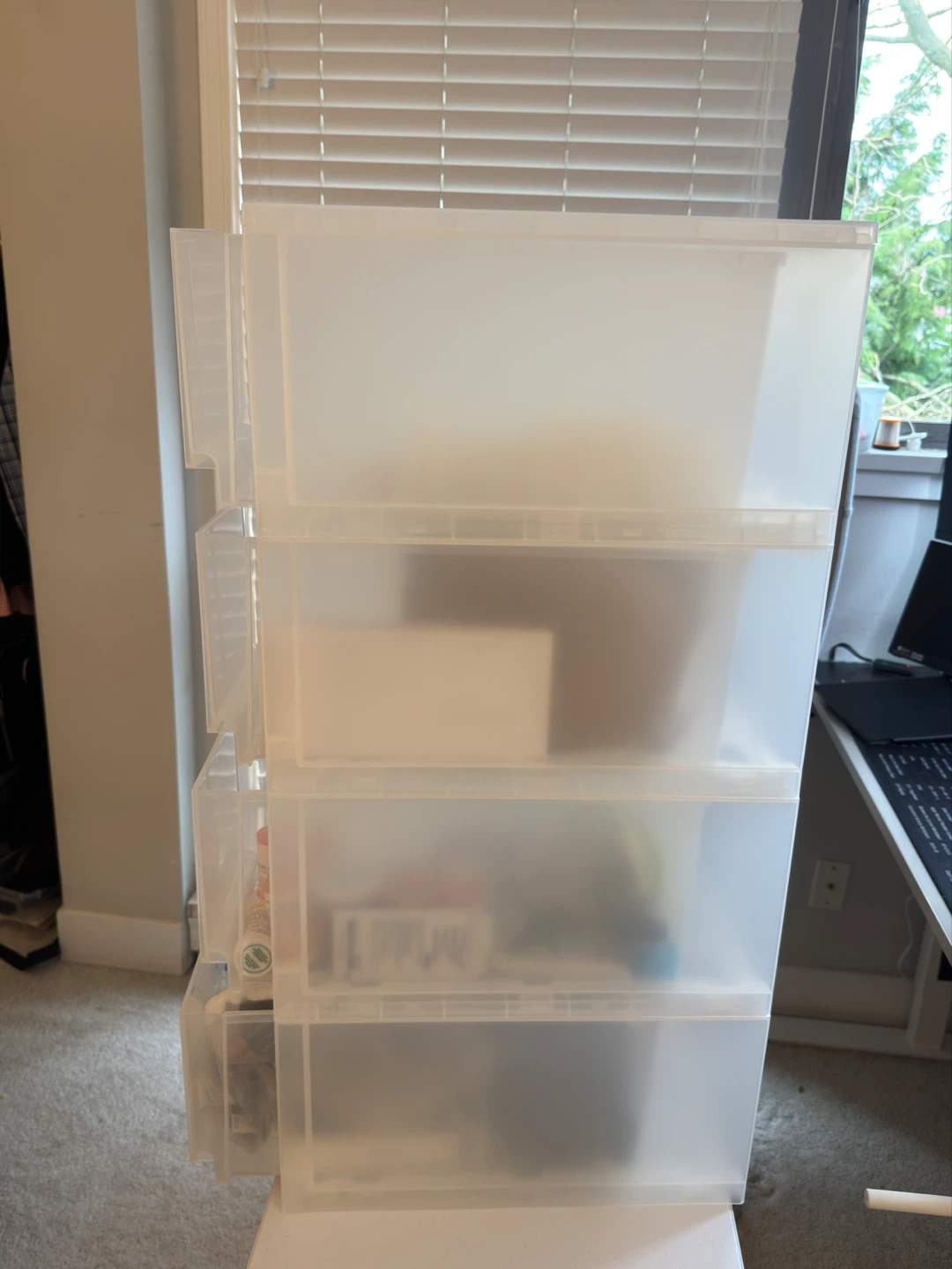 Clear Plastic 4-Drawer Storage Unit - photo 3